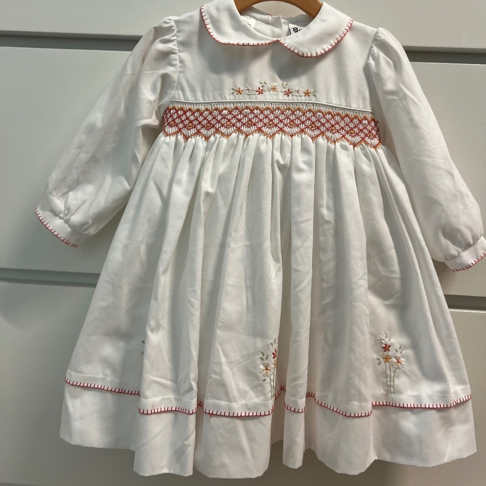 Sarah Louise 18 mo long sleeve smocked dress